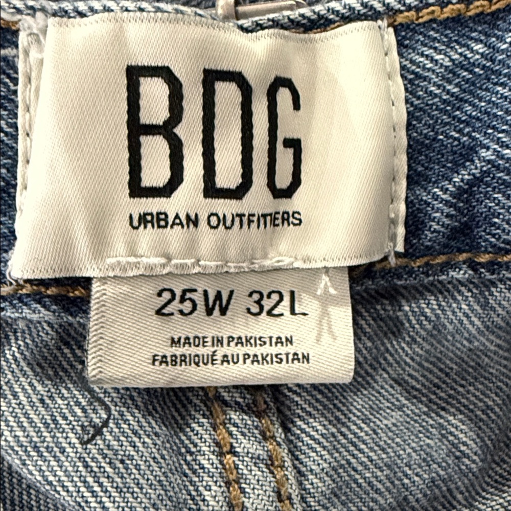 BDG Logan Buckle Baggy Barrel Blue Denim Jeans - Picture 8 of 11